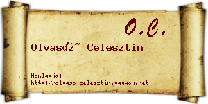 Olvasó Celesztin névjegykártya